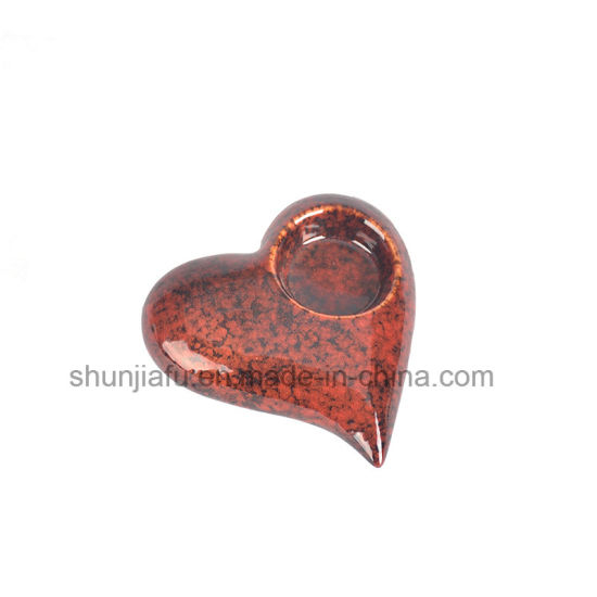 Castiçais de cerâmica em forma de coração de decoração de amor
