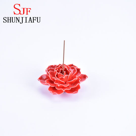 Queimador de incenso de cerâmica feito à mão para varas