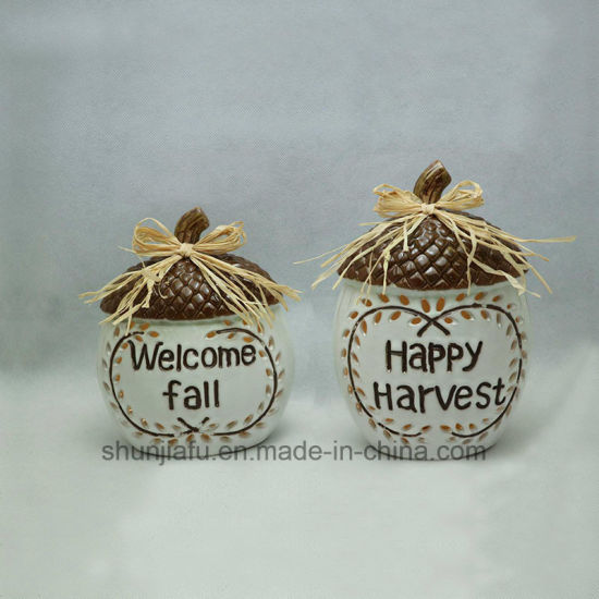 Decoração de artigos de móveis de pinha cerâmica LED