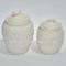 Canister de cerâmica branca, um bom assistente de armazenamento para decoração de casa