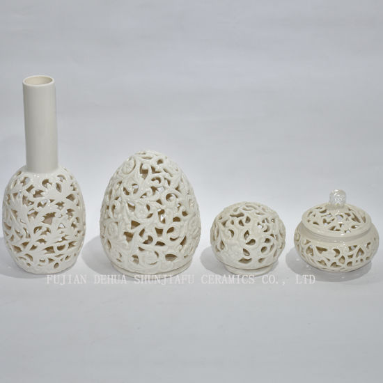 Escavar forma vaso de pescoço de cerâmica