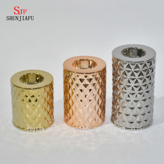 Castiçal de cerâmica Stand Case Decoração para casa