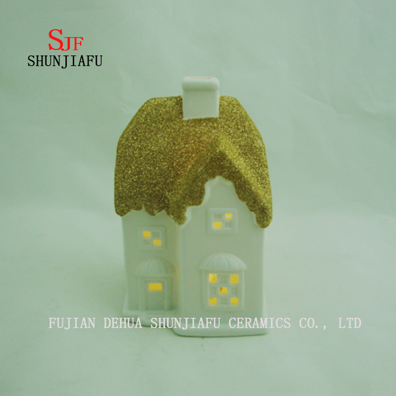 Casti&ccedil;ais para Casa Pequena Light House - Suporte de Vela de Cer&acirc;mica - C