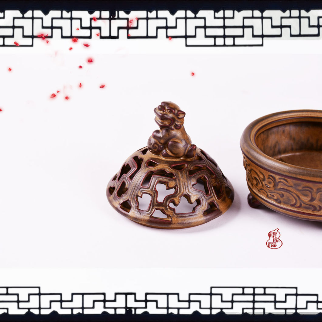 um Queimador de Incenso de Le&atilde;o &Uacute;nico Incens&aacute;rio de Queimador de Incenso de Estilo Cl&aacute;ssico