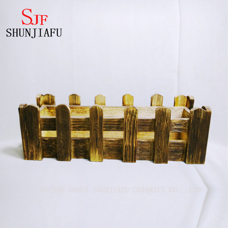 Vaso de flores de madeira Eco-Friendly plantador de flores de madeira para plantas suculentas