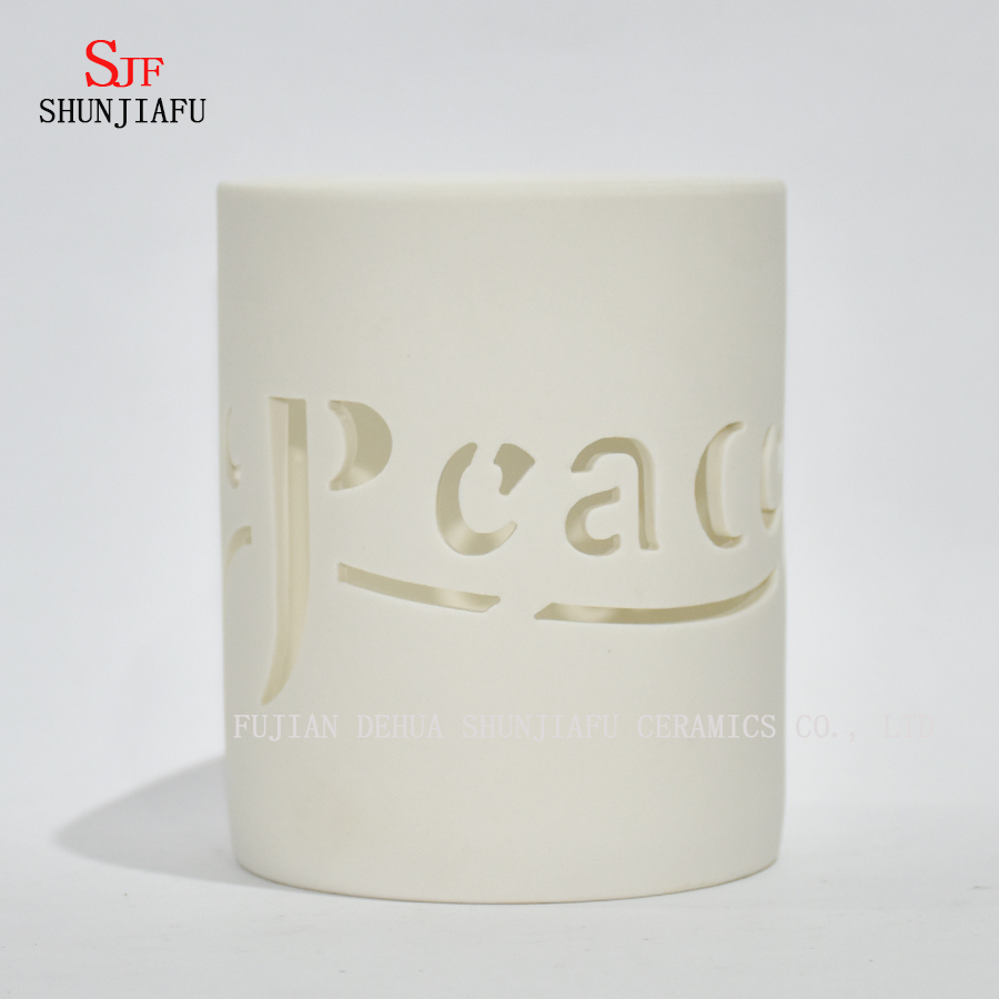 Casti&ccedil;al de cer&acirc;mica Tealight Casti&ccedil;al Casti&ccedil;al para luzes de ch&aacute; esculpidas por m&aacute;quina / a