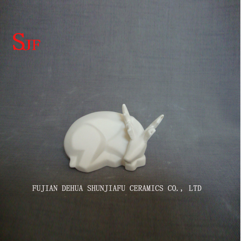 Decora&ccedil;&atilde;o de cer&acirc;mica branca Animais Estatueta Pequenas Milu Deers Esculturas de Porcelana Rena Artesanato de Natal