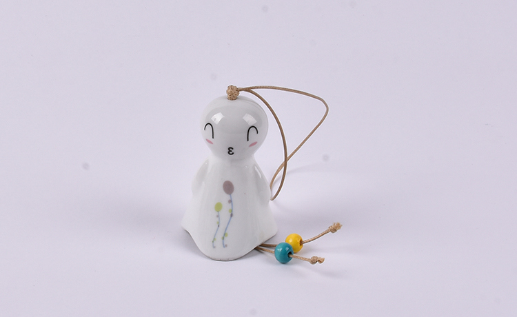 Sinos de jardim de bonecas ensolaradas japonesas encantadoras sinos de vento de cer&acirc;mica (o estilo pode variar)