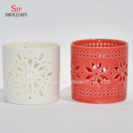 Velas de cerâmica com padrão remoto / muitos