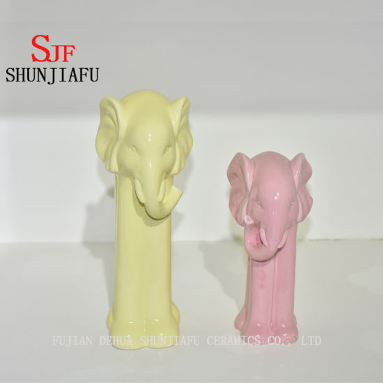 Móveis criativos para ornamento de cerâmica para casa elefante