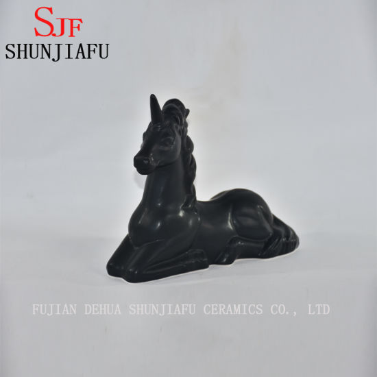 Galo de Cerâmica Sentado Galopar para Ornamentos Caseiros