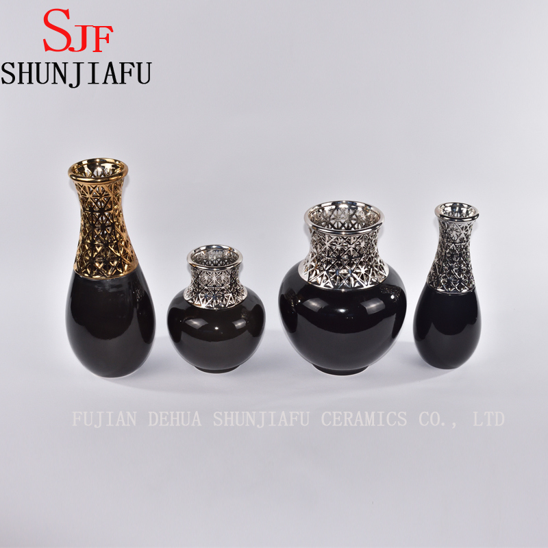 Morden Style Pequeno Vaso de Cer&acirc;mica para Decora&ccedil;&atilde;o de Casa (Vermelho)