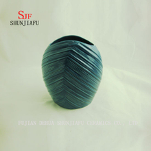 Conjunto de vaso de cerâmica de linhas de água azul, 2 tamanhos / B