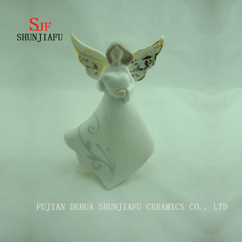 uma variedade de artigos de decora&ccedil;&atilde;o em cer&acirc;mica para anjo de design / B