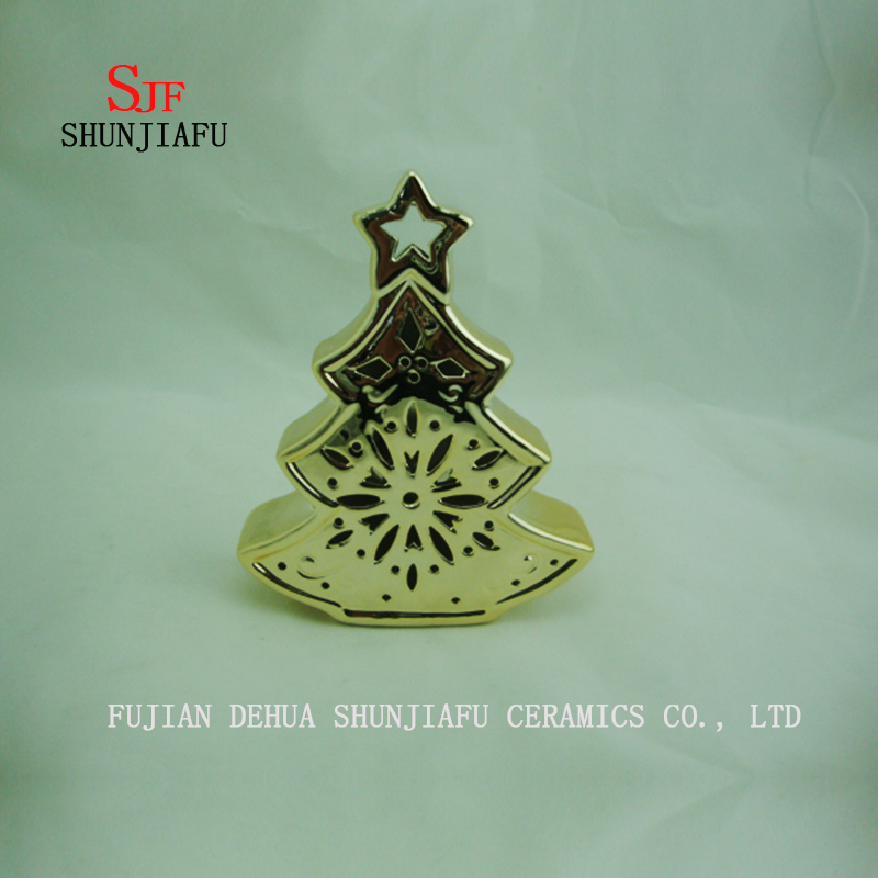 Galvanoplastia melhor escolha de produtos Prelit cer&acirc;mica &aacute;rvore de Natal de mesa