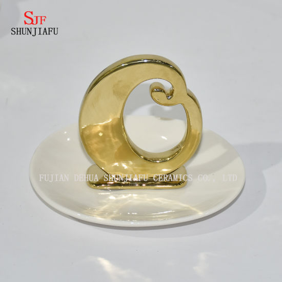 Letras Forma Jóias Display Colar Brinco Pulseira Titular Organizador Rack Torre Galvanoplastia Cerâmica