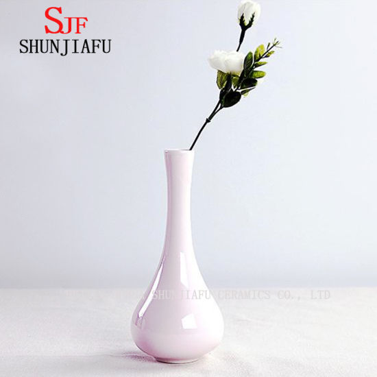 Vaso de cerâmica design rosa para decoração de casa