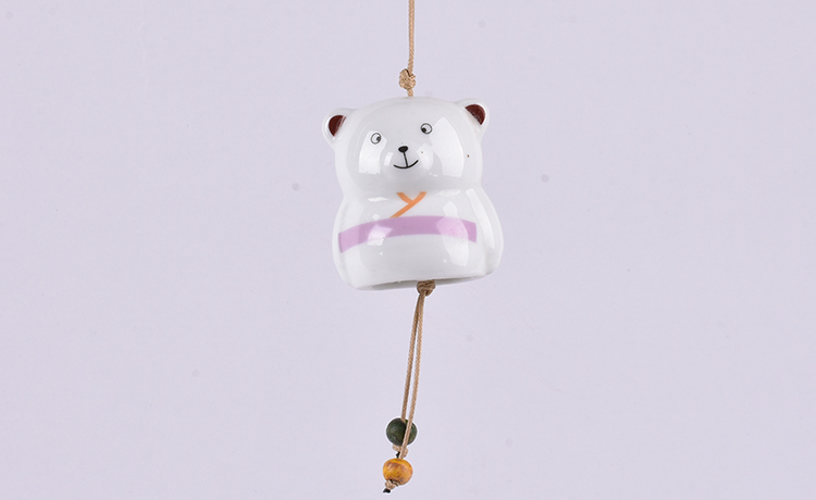 Sinos de jardim de bonecas ensolaradas japonesas encantadoras sinos de vento de cer&acirc;mica (o estilo pode variar)