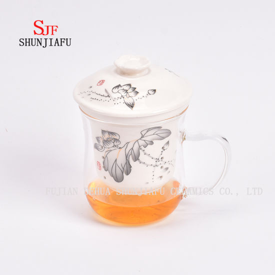 Mais Estilo e cores Copo de chá para escritório em casa, 400 ml