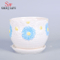 Vaso de plantador gigante branco e azul da margarida Design Saucer