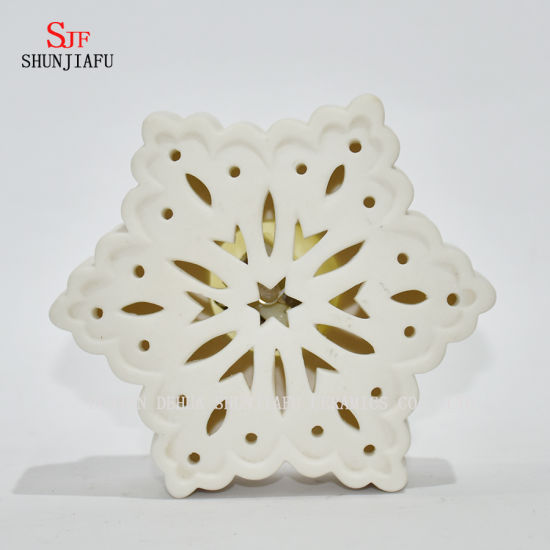 Suporte de vela em cerâmica LED / presente de Natal / Halloween