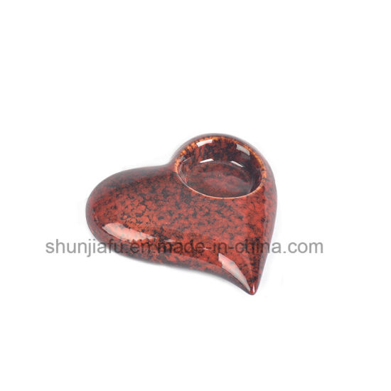 Castiçais de cerâmica em forma de coração de decoração de amor