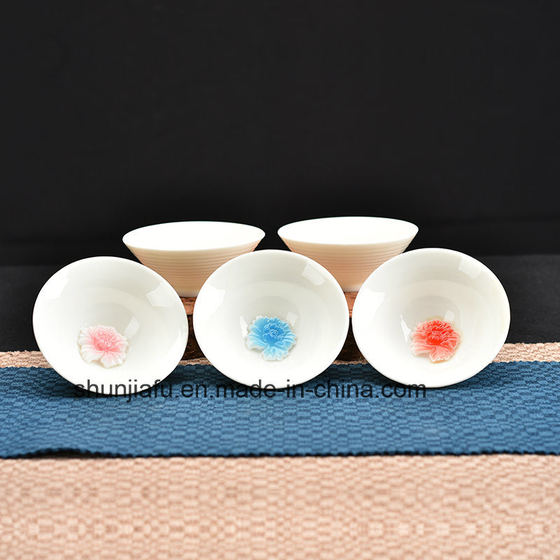 X&iacute;cara de ch&aacute; de cer&acirc;mica boca larga para decora&ccedil;&atilde;o