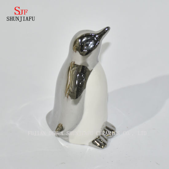 Pinguim fofo para família / escritório / café / decoração de festival / galvanoplastia cerâmica / a