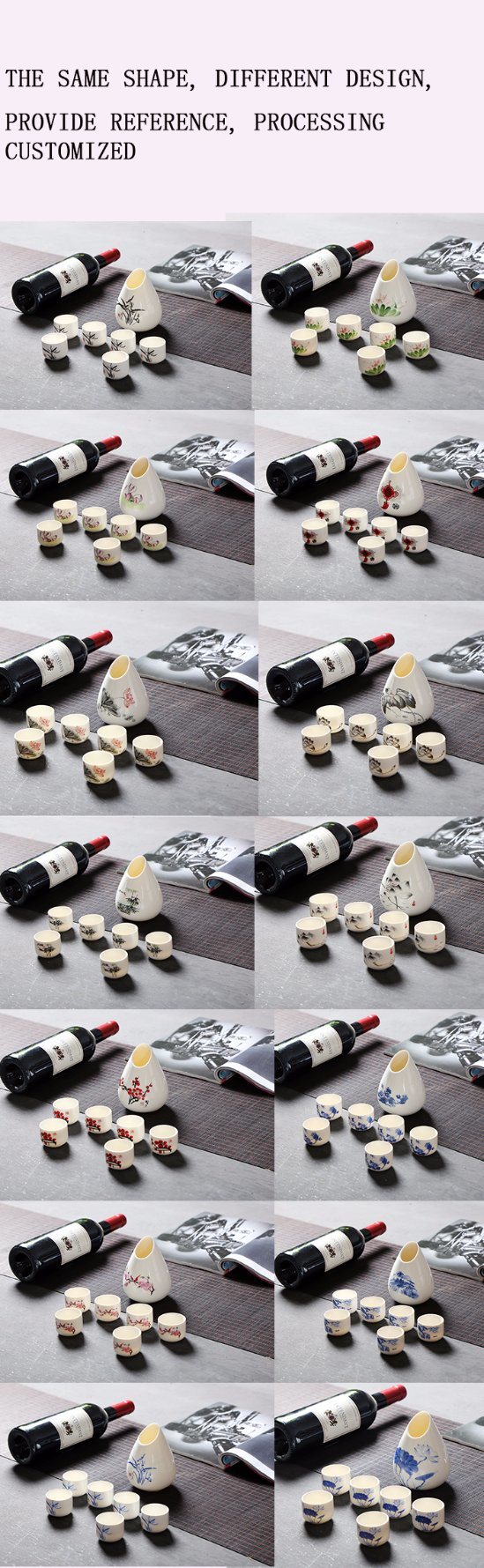 Copo de porcelana de osso / vinho cer&acirc;mico; Copo com impress&atilde;o.