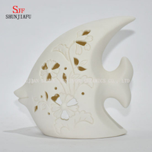 Forma de Peixe Pequeno; Castiçal de design cerâmico com lanterna de tempestade de luz de chá