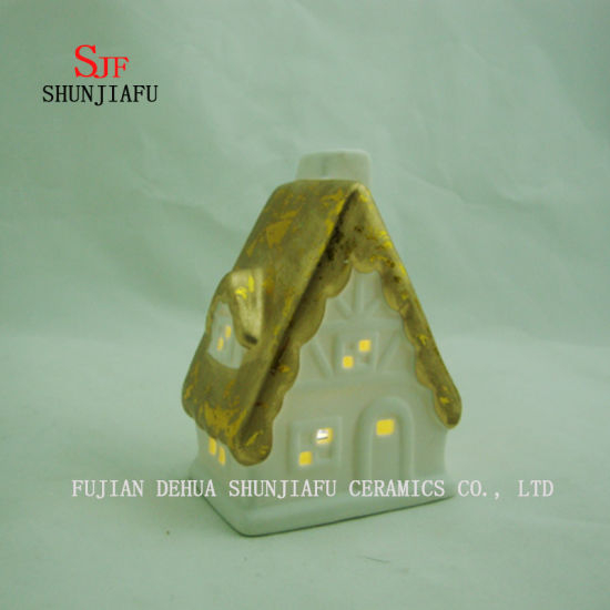 Castiçais para casa pequena Light House - Castiçal de cerâmica - H