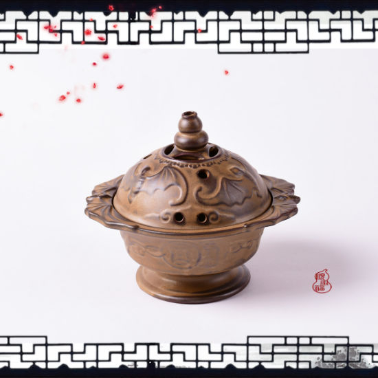 Wufu Acumule Riquezas Colecionáveis ​​Tibetano Queimador de Incenso Lotus Chinês Incensário de Bronze Artesanato Decoração de Casa