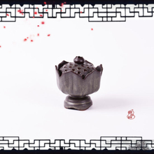 Queimador de incenso de base de lótus de elegância cerâmica