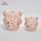 Luz corujas rosa forma castiçais de cerâmica / F