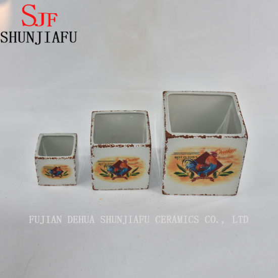 Presentes e decoração de vasos de flores em vasos de cerâmica