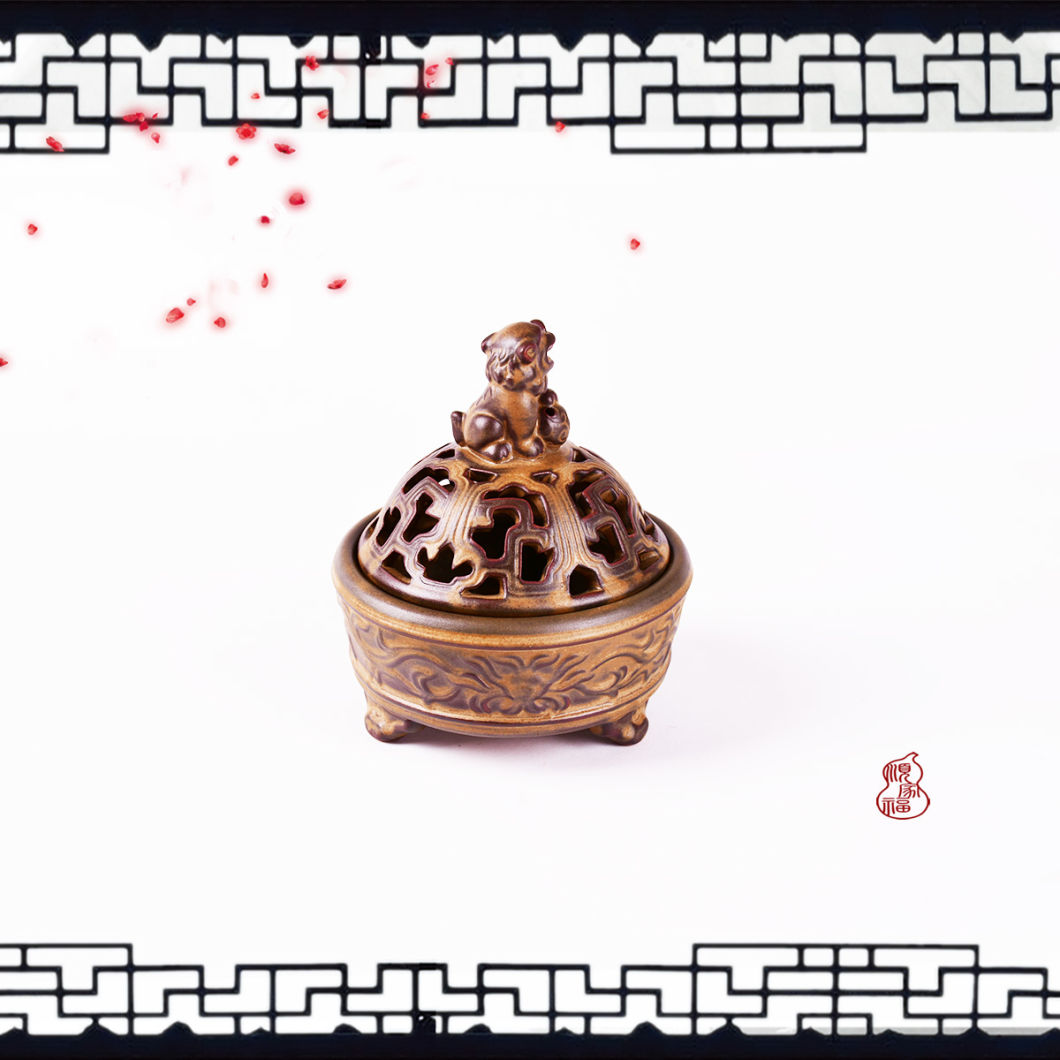 um Queimador de Incenso de Le&atilde;o &Uacute;nico Incens&aacute;rio de Queimador de Incenso de Estilo Cl&aacute;ssico