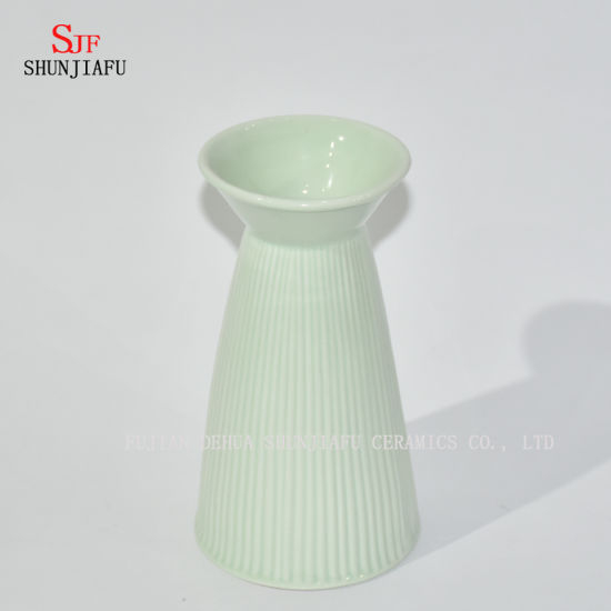 Vaso cerâmico verde, casa da decoração, escritório / hotel