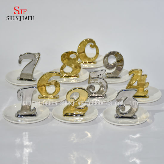 Letras Forma Jóias Display Colar Brinco Pulseira Titular Organizador Rack Torre Galvanoplastia Cerâmica