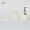 Conjunto de acessórios de banheiro de cerâmica branca de 3 peças /, copo, saboneteira e dispensador