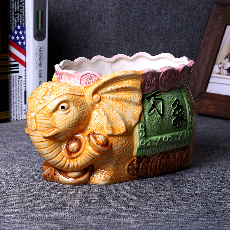 2017 Bonito Elefante Vaso de Plantas Suculentas Vaso de Flores Plantador Interior Ao Ar Livre