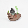 Suportes da vara verde Ganesha Backflow Queimador de Incenso Elefante Deus Emblema Auspicioso e vaso de vidro Sucesso Cone de cerâmica Incensário Decoração da sua casa