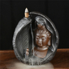 Decoração de Mobiliário de casa Cerâmica Preto Ouro Preto incensário guanyin Buda estátua Artesanato Presentes