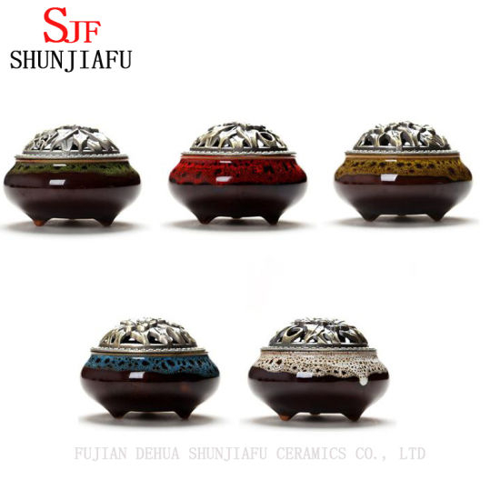 Queimador de incenso cerâmico de Fambe para a decoração home