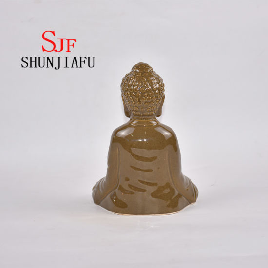Buda de cerâmica sentado para decoração de casa / decoração de mesa