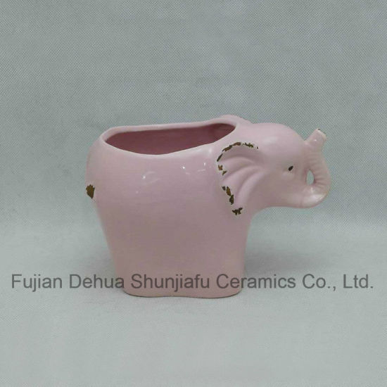 Vaso de flores tipo elefante de cerâmica para decoração de jardim