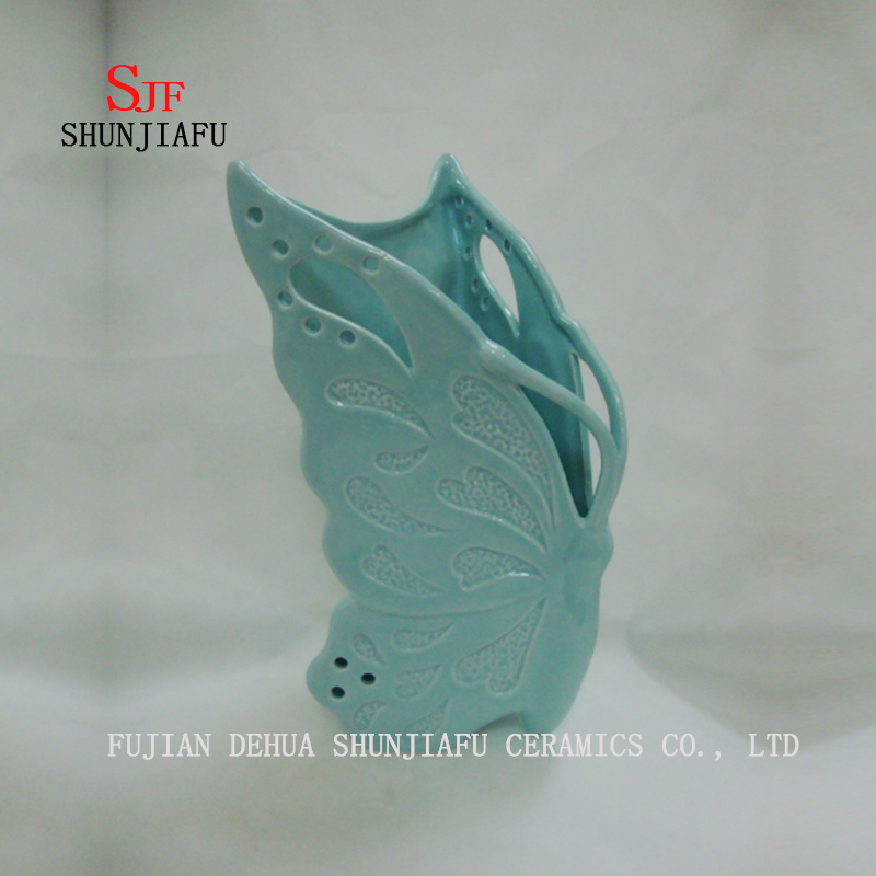 4 cores, multi-fun&ccedil;&atilde;o borboleta vaso de cer&acirc;mica de mesa para tubo de flor ou pauzinhos