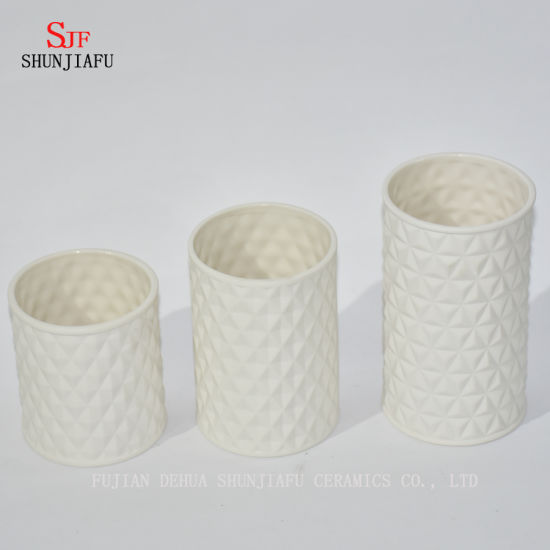 Garrafas de cerâmica branca multi-estilo - vaso de cerâmica / conjunto de 3