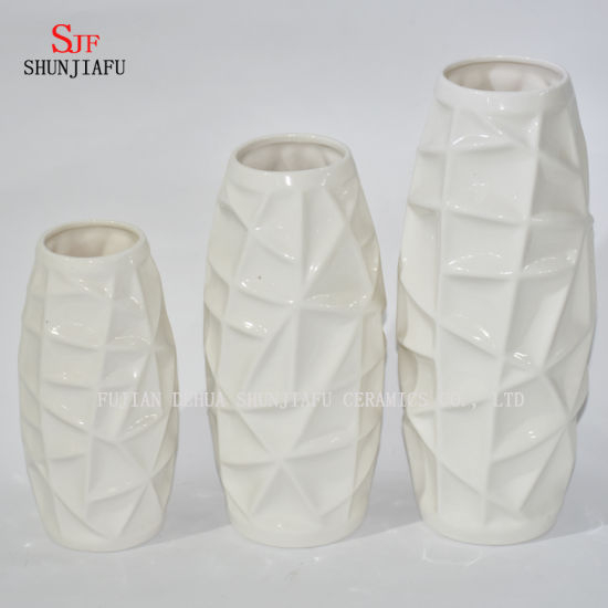 Conjunto de vaso de cerâmica Dehua - variedade de vasos de flores - vasos contemporâneos