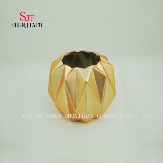 Vasos de cerâmica galvanizados para decoração de casa