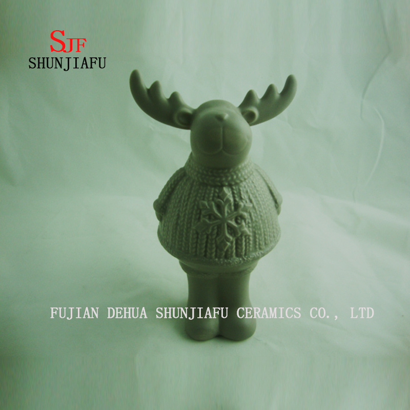 Artigos de decora&ccedil;&atilde;o Creamic dos cervos cinzentos para a barra de caf&eacute; / decora&ccedil;&atilde;o da casa / escrit&oacute;rio, artigo cer&acirc;mico 3 tamanho / M